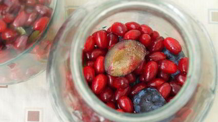 компот из слив и кизила