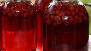 Малиновый компот на зиму