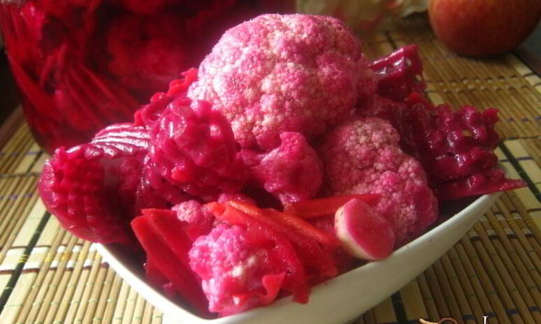 Рецепт быстро маринованная цветная капуста розовые облака