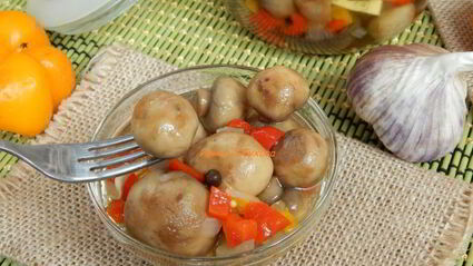 быстрые маринованные шампиньоны