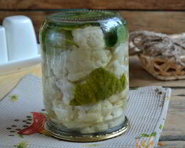 Маринованная цветная капуста на зиму без стерилизации