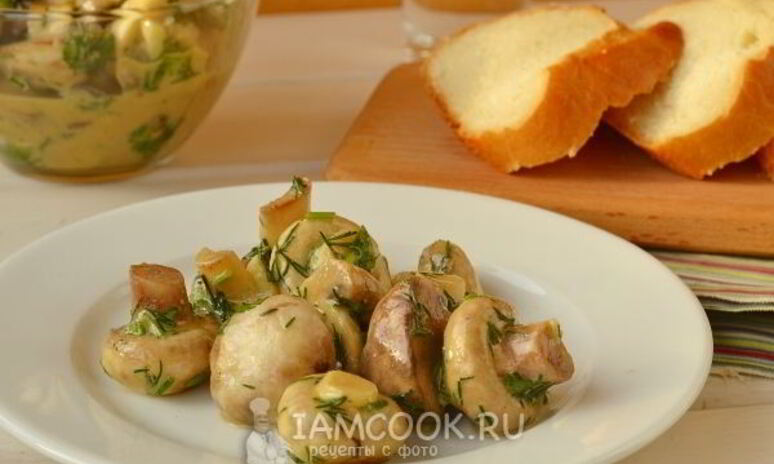 Рецепт маринованные шампиньоны с горчицей