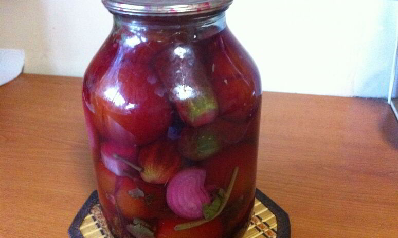 Рецепт помидоры маринованные со свеклой и огурцами