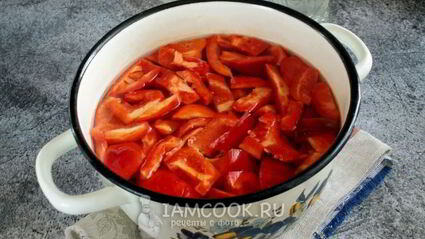 сладкий перец в помидорах без масла на зиму