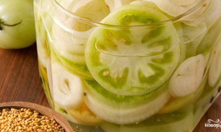 Рецепт консервированные зеленые помидоры