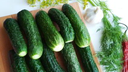 малосольные огурчики и кабачки