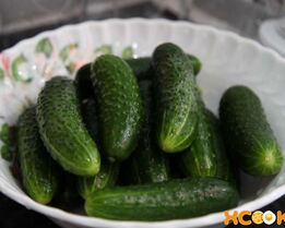 Малосольные огурцы на минеральной воде