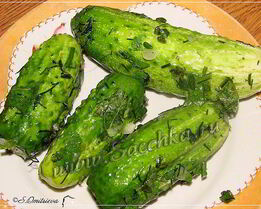 Малосольные огурцы в пакете