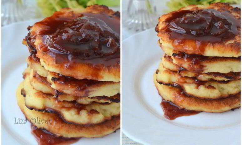 Рецепт медовые оладушки с домашним сливовым вареньем