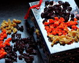 Цукаты из свеклы, моркови и имбирем