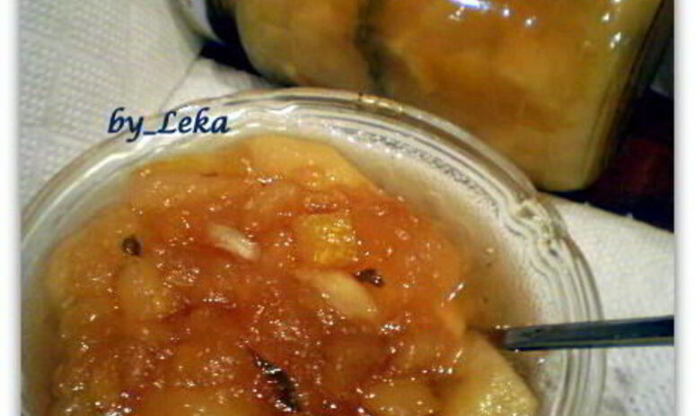 Рецепт варенье из кабачка и яблок с лимоном и мятой