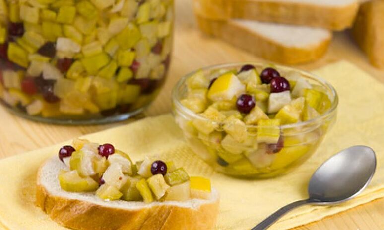 Рецепт варенье из кабачков, лимона и клюквы