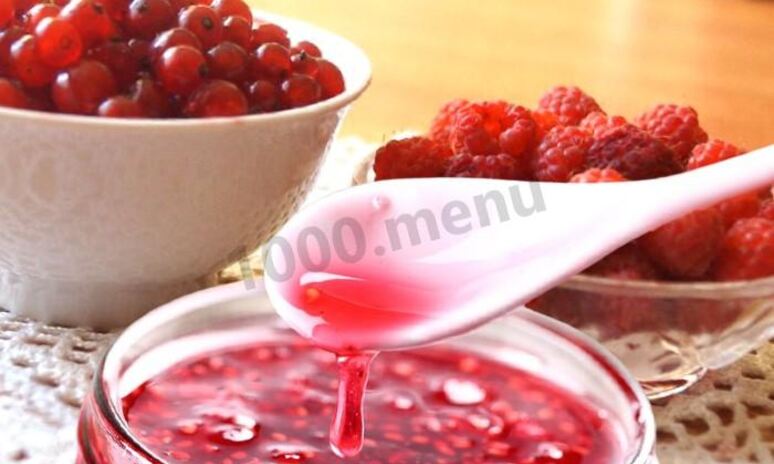 Рецепт варенье из малины и красной смородины