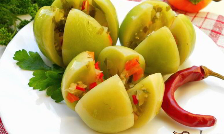 Рецепт зеленые помидоры квашеные