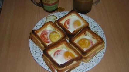 бутерброд с яйцом