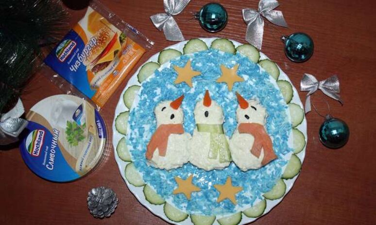 Рецепт бутерброды поющие снеговики в шарфиках