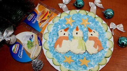 бутерброды поющие снеговики в шарфиках