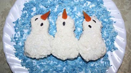 бутерброды поющие снеговики в шарфиках