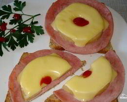 Бутерброды с ананасом