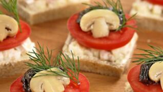 Бутерброды с грибами
