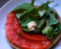 Бутерброды с лососем и авокадо