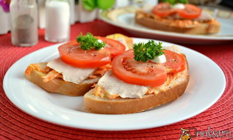 Рецепт бутерброды с морковью и отварным мясом