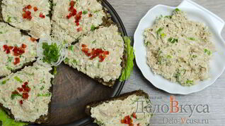 Бутерброды с тунцом, яйцом и зеленым луком