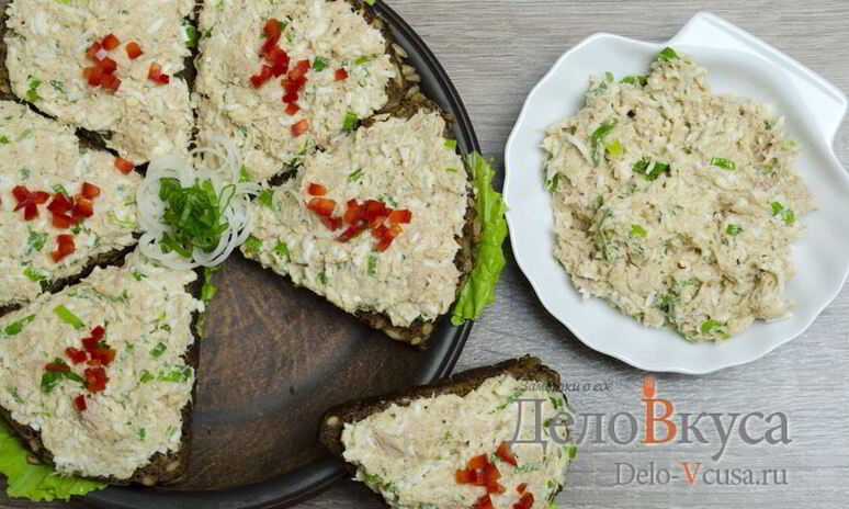 Рецепт бутерброды с тунцом, яйцом и зеленым луком