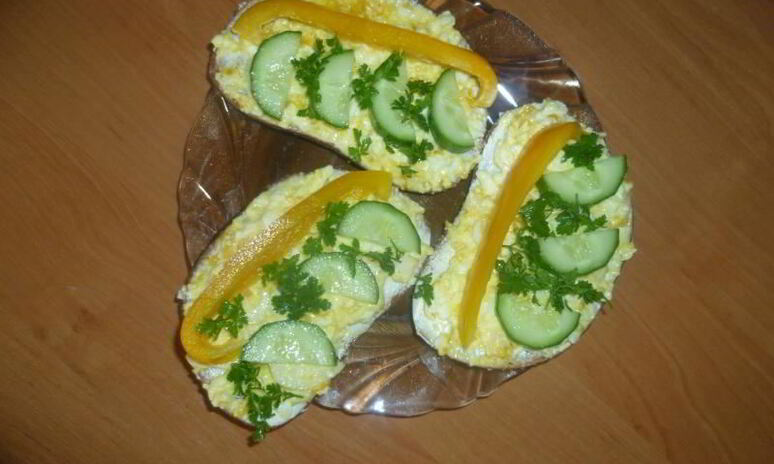 Рецепт бутерброды с яйцом и болгарским перцем