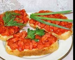 Горячие бутерброды с помидорами
