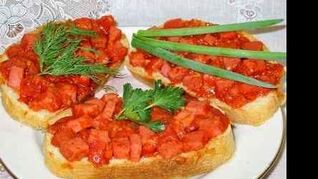 Горячие бутерброды с помидорами