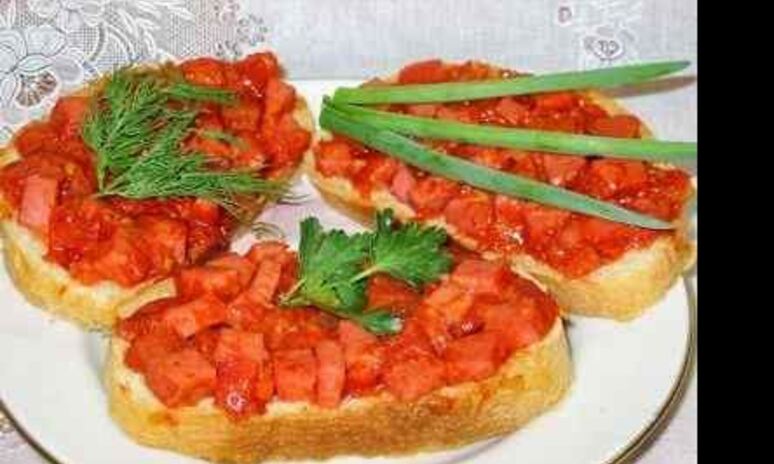 Рецепт горячие бутерброды с помидорами