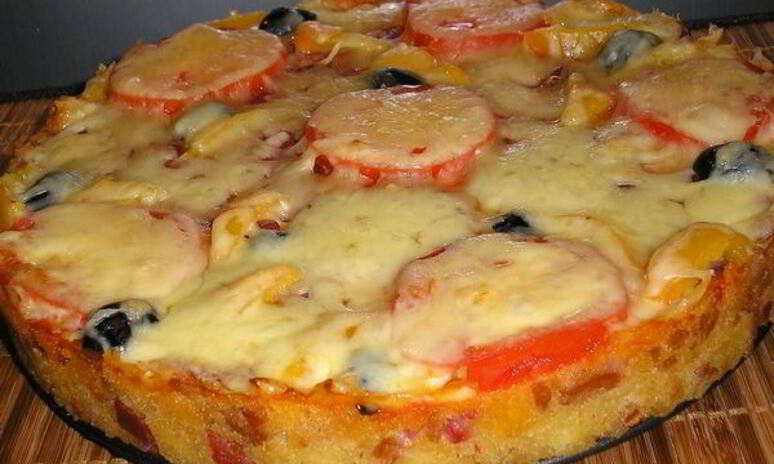 Рецепт русская пицца-бутерброд в микроволновке