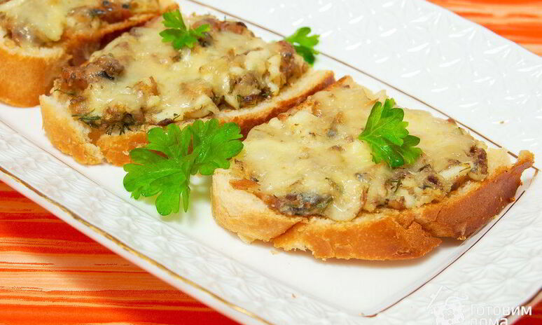 Рецепт запеченные бутерброды с рыбой