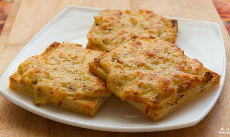Рецепт гренки с сыром