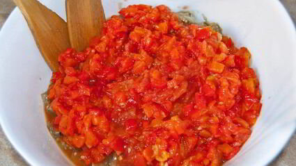 баклажанная икра с тахиной