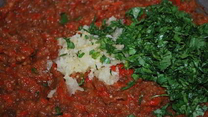 икра из запеченных яблок и овощей