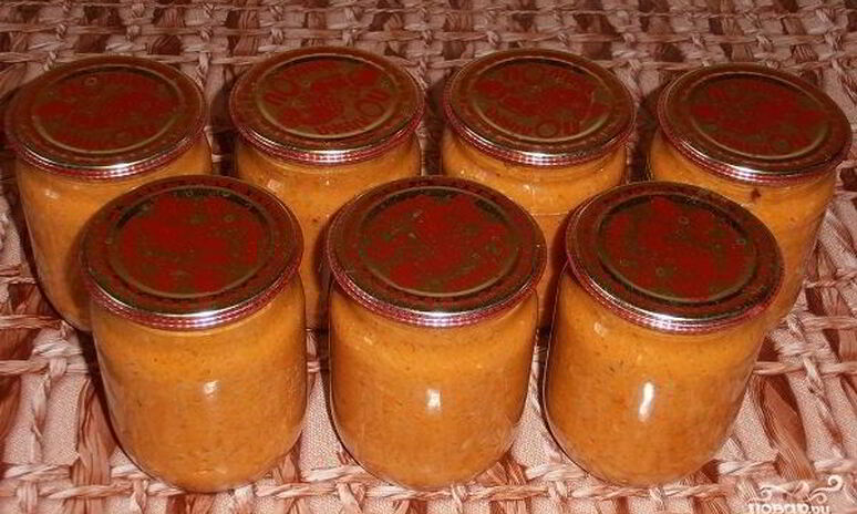 Рецепт кабачковая икра с соусом