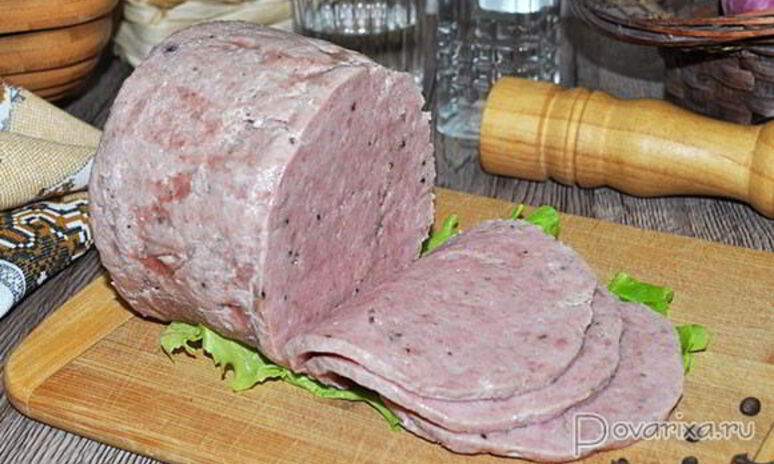 Рецепт колбаса в ветчиннице