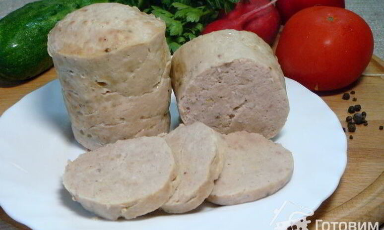 Рецепт куриная колбаса в кружке