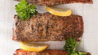 Маринованный лосось в мисо и саке