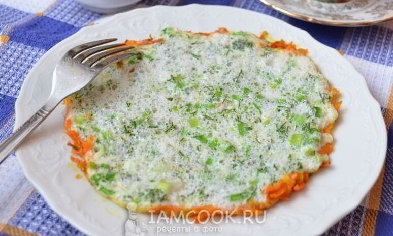 Рецепт белковый омлет с морковью