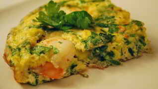 Фриттата с креветками