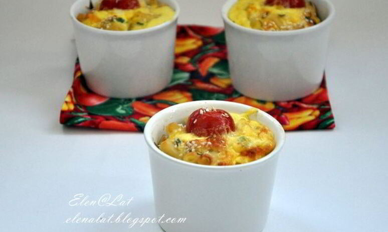 Рецепт фриттата с макаронами и болгарским перцем