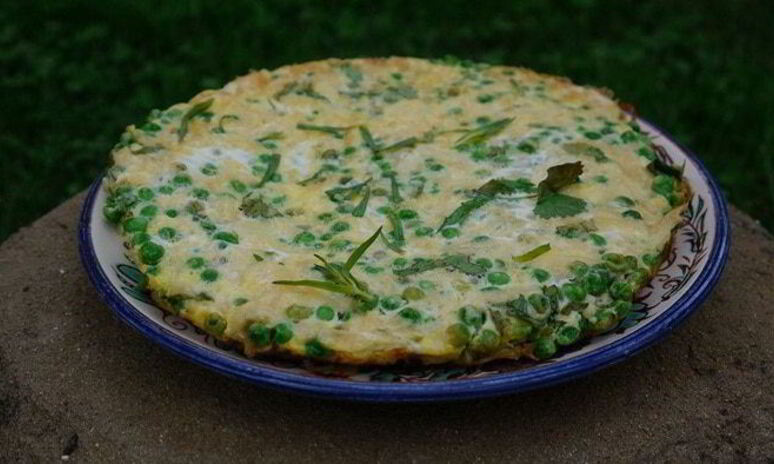 Рецепт фриттата с зеленым горошком и картофелем