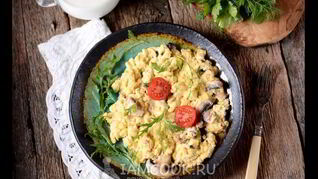 Омлет на кефире на сковороде