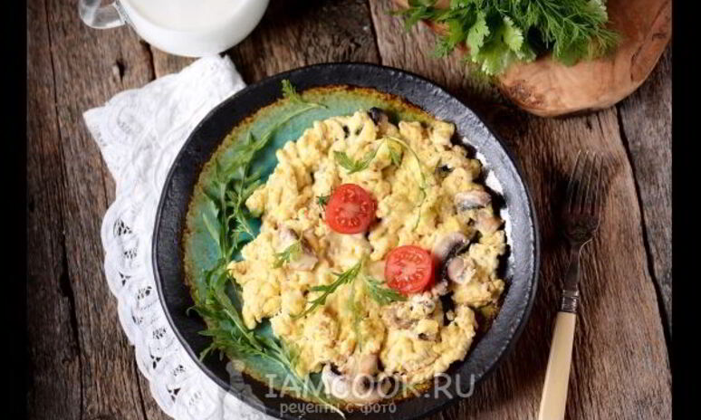 Рецепт омлет на кефире на сковороде