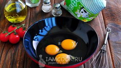 омлет на кефире на сковороде