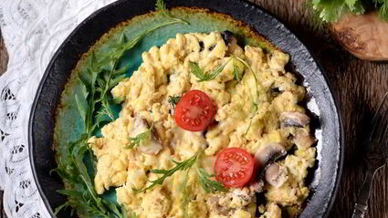 омлет на кефире на сковороде