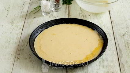 омлет на сметане на сковороде